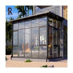 <span class=keywords><strong>Rising</strong></span> Custom nouveau modèle en aluminium Design jardin d'été maison en verre sur pied jardin véranda pergola jardins et maison en verre - Product Image 3