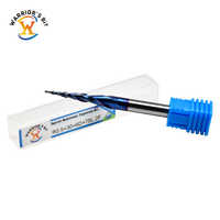 Fraise à queue conique en carbure de tungstène de haute précision avec revêtement Nano Bleu, queue de 6 mm, pour gravure sur bois, support OEM/ODM