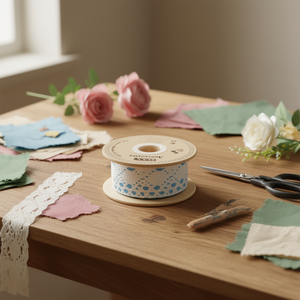 Strisce di pizzo ILAN 4,0 cm x 6 m colore crema per artigianato e decorazioni - Product Image 2