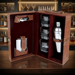Accesorio de Vino Portátil de Acero Inoxidable de Alta Calidad para el Hogar, con Estuche de Cuero Sintético, Ecológico - Product Image 3