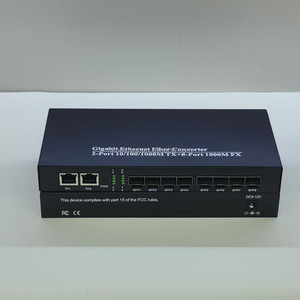 ตัวแปลงไฟเบอร์ออปติกจากโรงงานจีน 8SFP 2RJ45 ตัวแปลงไฟเบอร์ SFP เป็น RJ45 แบบกิกะบิต - Product Image 5