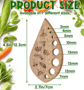 Herramienta Separadora de Hierbas de Madera de Nogal, Removedor de Tallos y Hojas de Hierbas con Múltiples Orificios, Separador de Hojas de Vegetales de Madera, Gadget de Cocina al por Mayor - Product Image 5