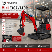 Mini-excavatrice FULCORE antichoc à commande pilote, corps compact, personnalisation complète de la machine, configuration optionnelle