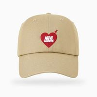 Gorra de Béisbol con Bordado de Corazón Rojo y Texto Superior e Inferior, Ajustable, de Algodón, Estilo Dad Hat para Mujer, Casual, Streetwear
