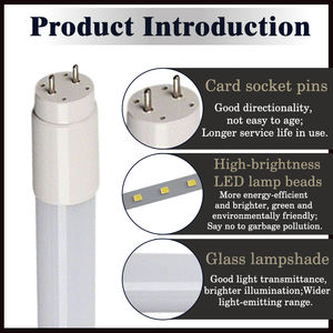 <span class=keywords><strong>Tube</strong></span> LED T8 en verre haute luminosité, luminaire étanche, 4ft 2ft 18W <span class=keywords><strong>36W</strong></span> 220V 240V, remplacement pour tubes fluorescents - Product Image 5