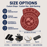 Écussons personnalisés en relief, étiquettes en caoutchouc PVC 3D pour vêtements, sacs, casquettes, vêtements d'extérieur, fourniture directe d'usine