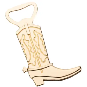 European wedding gift alloy cowboy boots beer shoes bottle opener