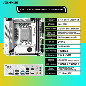 เมนบอร์ด JGINYUE B760i LGA 1700 รองรับซีพียูรุ่นที่ 12/13  DDR5 หน่วยความจำแบบ Mini-ITX สำหรับเดสก์ท็อปรุ่นใหม่ B760i-Snow Dream D5 รองรับ DDR5 แบบ Dual Channel - Product Image 4