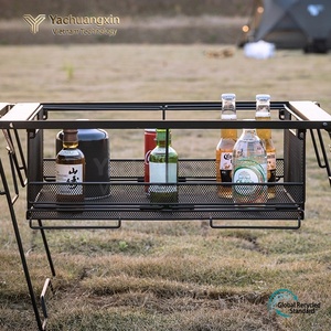 Cesta de Almacenamiento Plegable de Acero Inoxidable para Accesorios de Camping al Aire Libre con Compartimentos Divididos y Diseño Portátil - Product Image 6