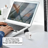 Chargeur mural USB C double 20W, super rapide, charge PD 40W, prise UK US EU, 5V3A pour téléphone, 2 ports Type-C, charge rapide