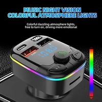 Émetteur FM Bluetooth pour voiture, récepteur audio MP3 sans fil mains libres, double chargeur USB 3.4A rapide avec lumière LED