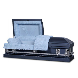 Ataúdes Americanos de Metal Pintado en Blanco, Acero de Calibre 18, Accesorios Funerarios <span class=keywords><strong>Pieta</strong></span>, Esquina de Ataúd con la Última Cena, Interior de Terciopelo - Product Image 5