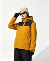 Veste à capuche rigide avec doublure en coton intégrée, coupe-vent, imperméable, respirante, fermeture éclair, chaude, pour la randonnée et le camping