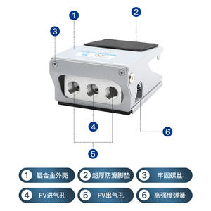 วาล์วเท้าเหยียบแบบนิวเมติก รุ่นใหม่ FV420/320 แบบ 2 ตำแหน่ง 3 ทาง 4 ทาง 5 ทาง 4F210-08L วาล์วเปลี่ยนทิศทางลมแบบเหยียบเท้า - Product Image 2