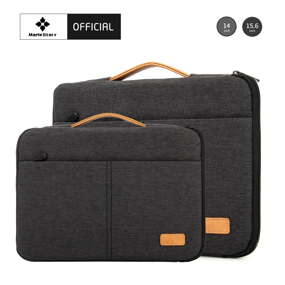 Handvat Laptop Draagtas Sleeve Case Beschermhoes Met Front Accessoires Pocket Voor Macbook 12 Tablet 13 14 15.6 Chromebook