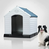 Pawise Vente en gros, plusieurs tailles, grande niche pour chien en plastique surélevée, imperméable, niche de luxe pour animaux de compagnie en extérieur, chenil, niche avec porte