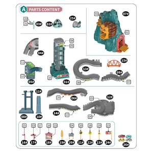 Giocattolo 2026: Set da gioco fai da te con pista per auto, parcheggio, avventura in città, scivolo per dinosauri, pista da corsa e binari stradali - Product Image 5
