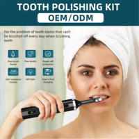 Nettoyeur de dents électrique sans fil professionnel polisseuse gomme dentaire dissolvant de tartre avec 5 têtes de brosse et 5 intensités de travail