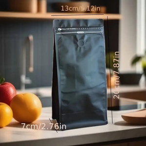 Tùy chỉnh in có thể tái chế nắp kéo đứng lên bên miếng vải hình tam giác đáy phẳng 12oz 340g bao bì túi cà phê có van - Product Image 4