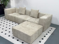 Canapé en tissu moderne minimaliste italien JJY-048, ensemble modulaire simple pour les petits et grands salons, fonction inclinable