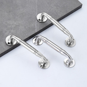 Stainless Steel Cabinet Door Handles Bar Minimalist Design <b>Drawer</b> Wardrobe Pulls Antirust 201 Stainless Steel - Product Image 2