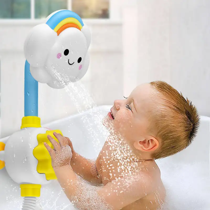 Новый Детский Электрический пластиковый фонтан в форме облаков для ванной комнаты Экологически чистая игрушка для душа