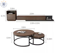 Nouvel ensemble de meubles TV pliables en bois de style moderne et luxueux, meuble TV de rangement pour salon et petit appartement