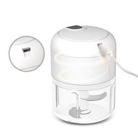 250Ml Ail Légumes Viande Usb Rechargeable Sans Fil Électrique Hachoir À Viande Cuisine Portable Ail Hachoir Mini Robot Culinaire