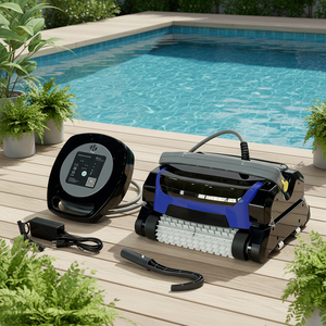Robot Limpiador <span class=keywords><strong>de</strong></span> Piscinas Automático, Barredor <span class=keywords><strong>de</strong></span> Piscinas que Escala Paredes para Piscinas Grandes Enterradas, Incluye Accesorios Completos - Product Image 1