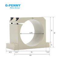 G-penny support de serrage de moteur de broche 65mm/80mm support de montage en Aluminium