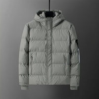 Doudoune de luxe pour homme, de créateur, en tricot, avec fermeture éclair, 100% duvet, chaude, ajustée, coupe-vent, pour l'hiver et les activités de plein air