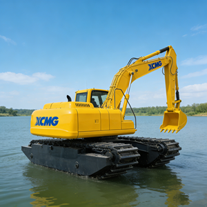 Excavatrice amphibie polyvalente et économique pour le creusement de bassins et la lutte contre les inondations - Product Image 6