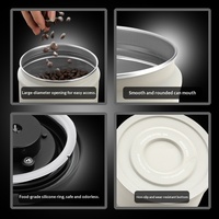 Conteneur de stockage de grains de café pliable, hermétique, avec couvercles, pour céréales et thé, commande directe
