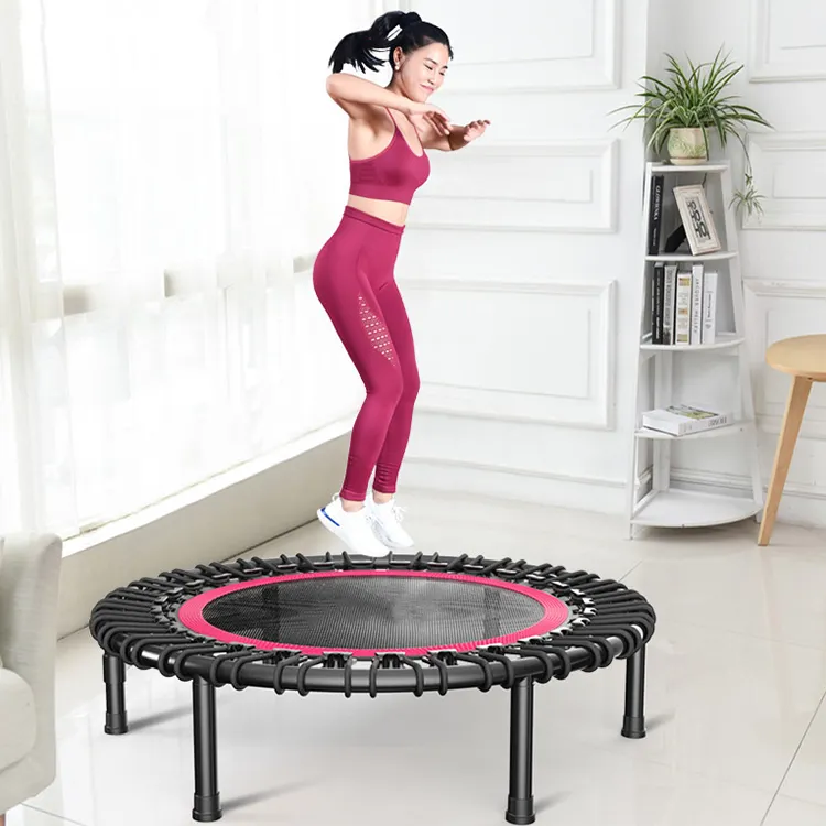 Rebounder de treino estável e silencioso 40 polegadas, pequeno e interno redondo, fitness