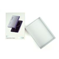 Shenzhen personnalisé imprimé banque de puissance blanc carton boîte de papier tiroir coulissant boîte-cadeau pour boîte de pakcgaing électronique avec manchon
