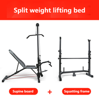 Banc de musculation multifonctionnel unisexe pour exercices de poitrine et de corps entier, banc de musculation avec barre