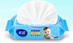 Rounuo de bebé al por mayor oferta de toallitas húmedas para la cara y mano tela no tejida - Product Image 6