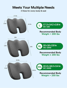 Hot Selling Premium Comfort Non Slip Memory Foam Seat Pain Relief Gel <b>Chair</b> Cushion - Product Image 4