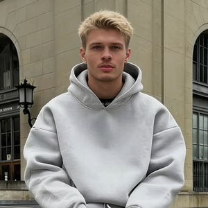 Survêtement personnalisé pour homme, jogging sport surdimensionné de haute qualité, ensembles de survêtement en <span class=keywords><strong>molleton</strong></span> 100% coton, <span class=keywords><strong>ensemble</strong></span> 2 pièces, sweat-shirt à capuche - Product Image 4