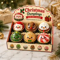 Boîte mystère de Noël : Jouet Squishy en forme de pain, anti-stress, sensoriel, pour cadeau de fêtes