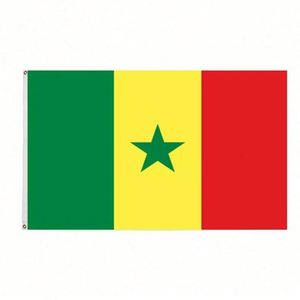 Drapeaux en polyester imperméables écologiques aux couleurs vives 3x5 pieds, bannières textiles, drapeaux sportifs rouges, jaunes, verts, étoiles, logo numérique - Product Image 1
