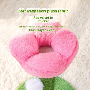 OEM Arbre à gratter pour <span class=keywords><strong>chat</strong></span> d'intérieur en sisal, design tulipe, durable, avec jouet pour chaton et balle - Product Image 3