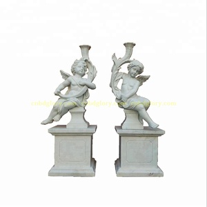 Vente chaude Belle Pierre En Marbre Sculpté Petit <span class=keywords><strong>Ange</strong></span> Statue - Product Image 6