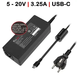 USB-C แหล่งจ่ายไฟแล็ปท็อปแบบหลายพื้นที่20V 3.25A 65W สำหรับ Dell แบบพกพา cargador สำหรับโน้ตบุ๊ค Dell - Product Image 2