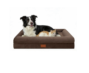 Cama Moderna y Ecológica para Perros, Rellena de Espuma, Rectangular, Clásica, de Lujo, con Patrón Sólido, para Uso en Interiores - Product Image 1
