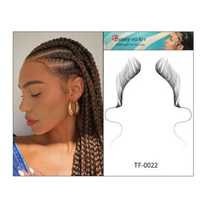 Nuovi disegni tendenza di bellezza delle persone che tatuano i loro bordi adesivi per tatuaggi per capelli per bambini per il trucco delle ragazze - Product Image 4