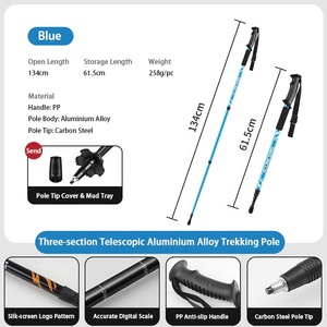 Gran oferta, bastón <span class=keywords><strong>de</strong></span> <span class=keywords><strong>trekking</strong></span> <span class=keywords><strong>de</strong></span> aleación <span class=keywords><strong>de</strong></span> aluminio, <span class=keywords><strong>bastones</strong></span> <span class=keywords><strong>de</strong></span> escalada telescópicos <span class=keywords><strong>de</strong></span> 3 secciones para senderismo, montañismo, bastón <span class=keywords><strong>de</strong></span> <span class=keywords><strong>trekking</strong></span> - Product Image 5