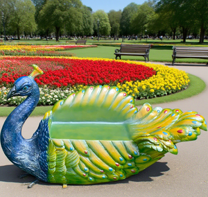 Bán Buôn Tùy Chỉnh Con Công Băng Ghế Dự Bị Vườn Nhựa Chim Tượng Ghế Hiện Đại Thiết Kế Sang Trọng Thời Tiết Chịu Mài Mòn Ngoài Trời Cảnh Quan - Product Image 4