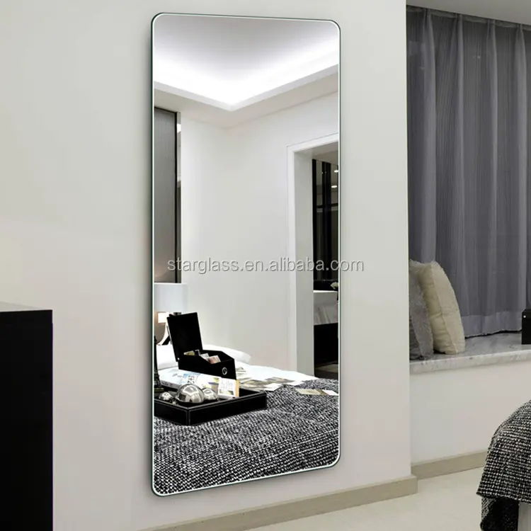 Miroir mural décoratif pleine longueur, 3 pièces, 5mm, 6mm d'épaisseur, bon prix