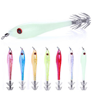 Esca Artificiale Luminosa da Pesca a Forma di Polpo Calamaro Gamberetto con Ancoretta <span class=keywords><strong>per</strong></span> <span class=keywords><strong>Totanare</strong></span> 95mm 6g - Product Image 6